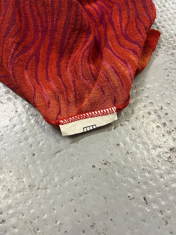 Just Cavalli 2000s Cavalli Fire Waves Orange & Red Longsleeve Size US XS / EU 42 / 0 - 9 Thumbnail