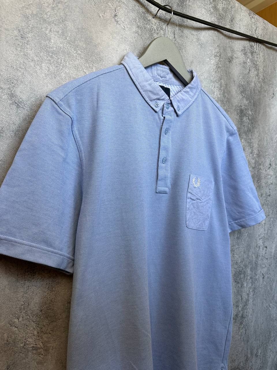 Fred Perry Fred Perry Sky Blue Button-Down Polo Shirt Slim Fit Pocket Size US XL / EU 56 / 4 - 4 Thumbnail