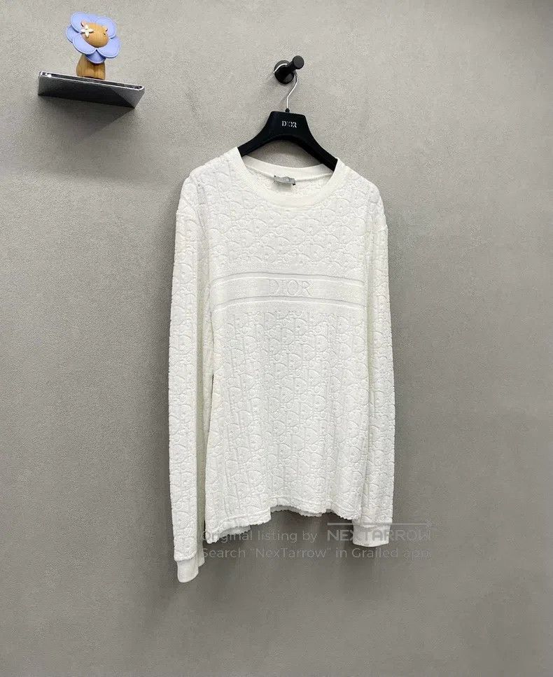 Dior Dior White jacquard towel long sleeves Size US M / EU 48-50 / 2 - 3 Thumbnail