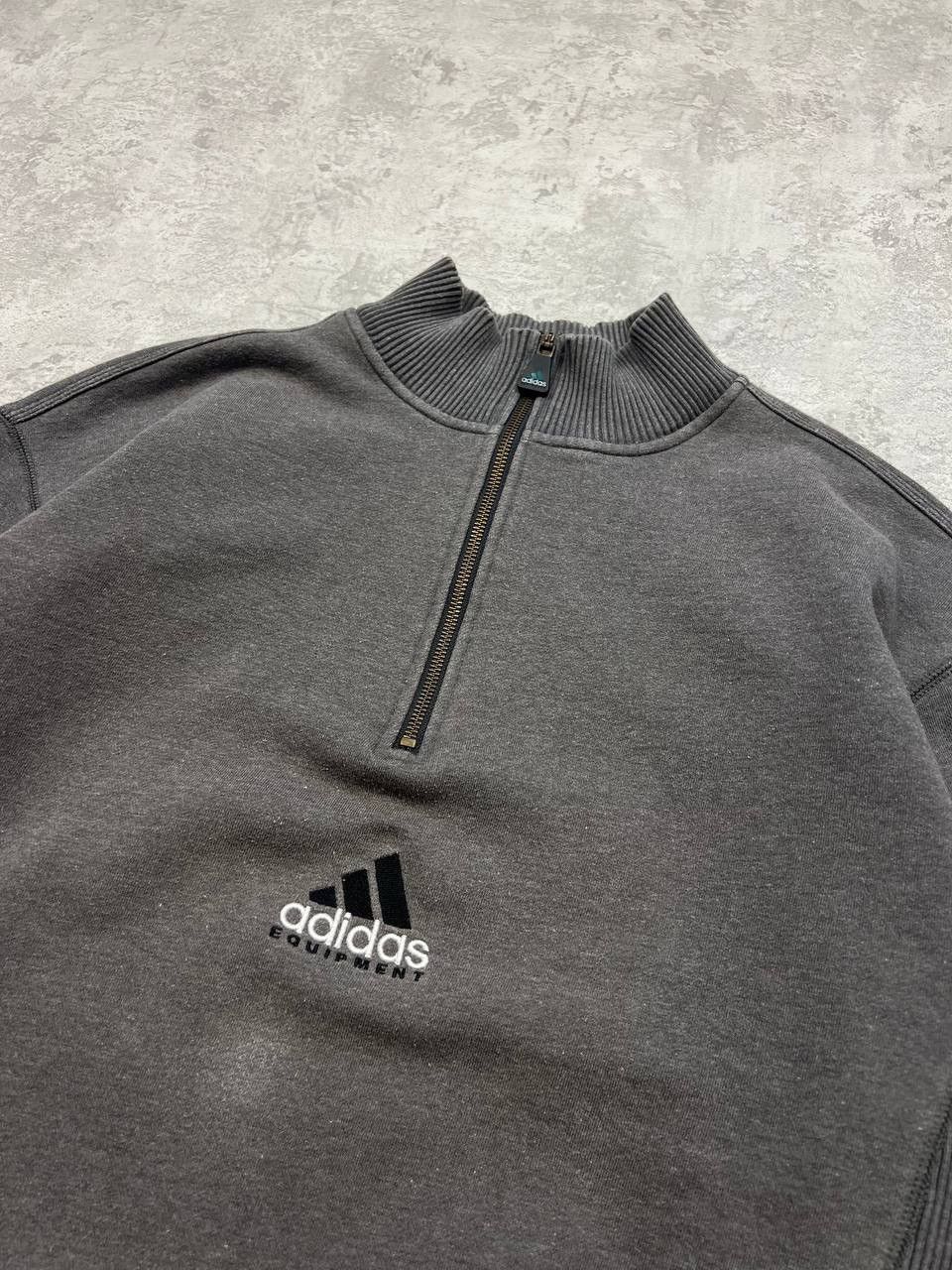 Adidas Vintage Adidas Equipment 1/4 Zip Sweatshirt Center Logo Size US L / EU 52-54 / 3 - 4 Thumbnail