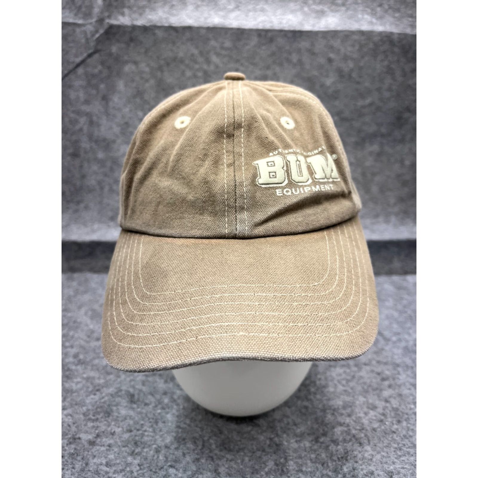 Vintage B.U.M. Equipment Hat Cap Thread Back Adult One Size Gray Cotton Street Fashion Size ONE SIZE - 2 Thumbnail