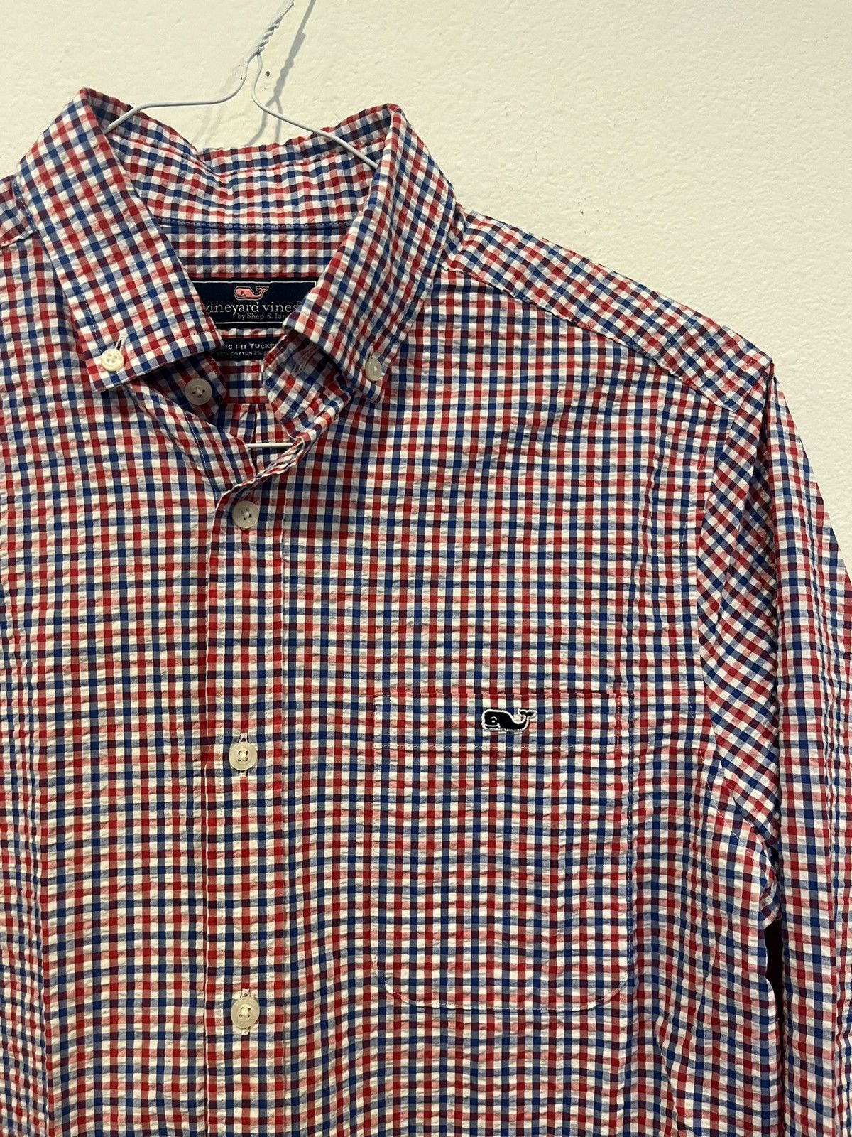 Vineyard Vines Vineyard Vines Men’s Small Blue White Check Classic Fit Size US S / EU 44-46 / 1 - 3 Thumbnail