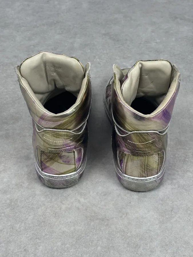 Maison Margiela MM6 Maison Margiela Purple Metallic Leather High Sneakers Size US 8 / IT 38 - 9 Thumbnail