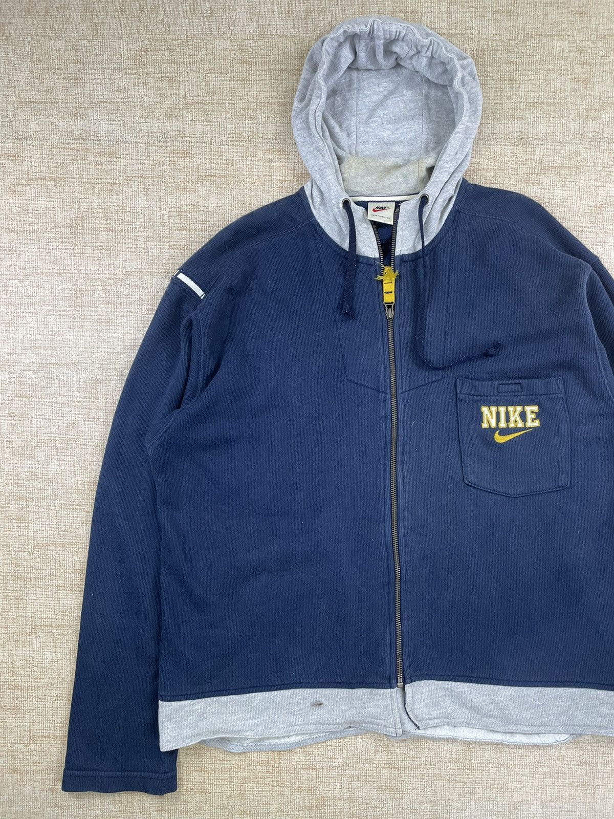 Nike 🔥90s NIKE SINGLE POCKET EMBROIDERY SWOOSH ZIPPER HOODIE Size US M / EU 48-50 / 2 - 2 Thumbnail