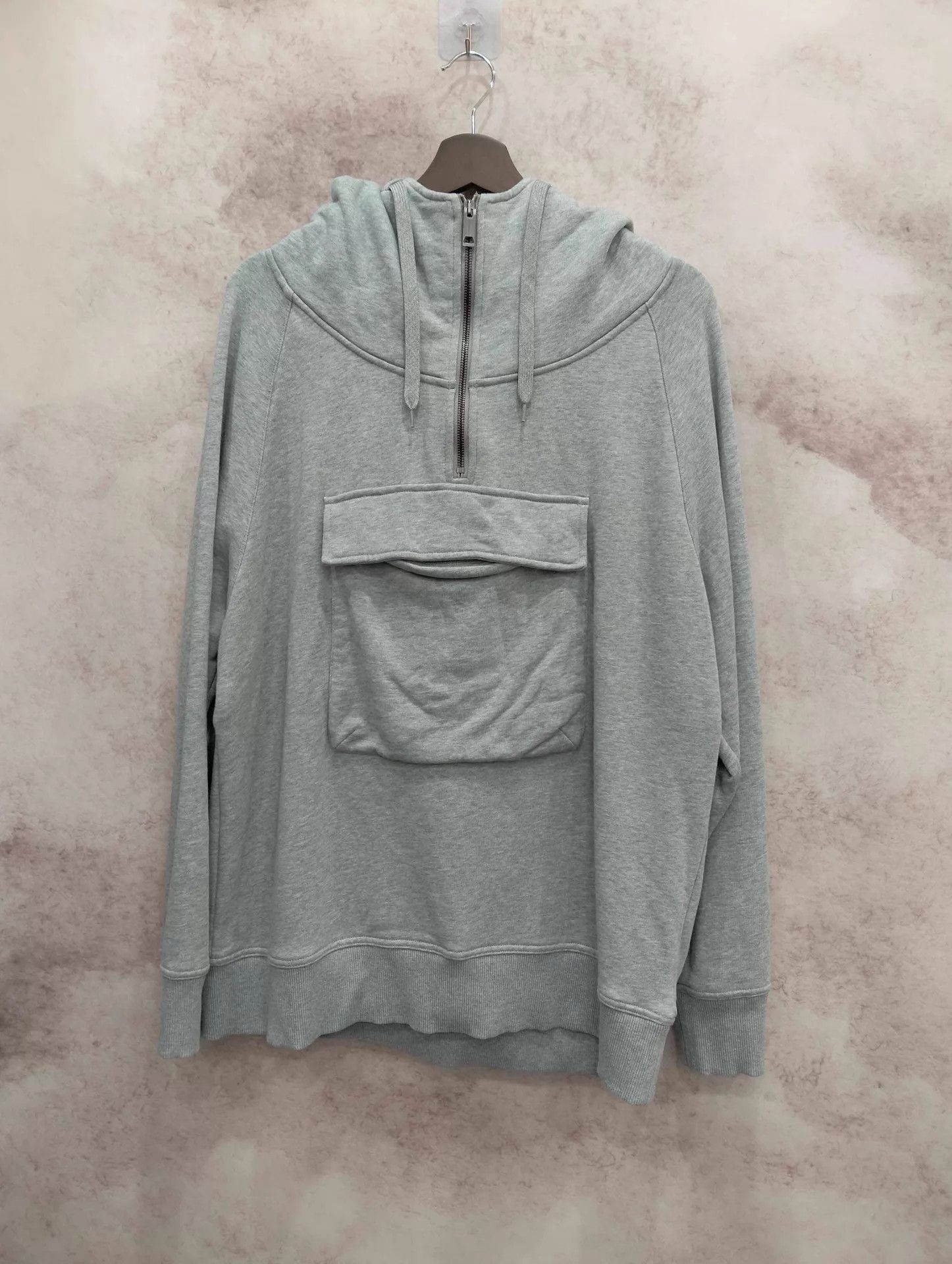Burberry Burberry Gray Half-Zip Pocket Logo Hoodie S Size US S / EU 44-46 / 1 - 1 Thumbnail
