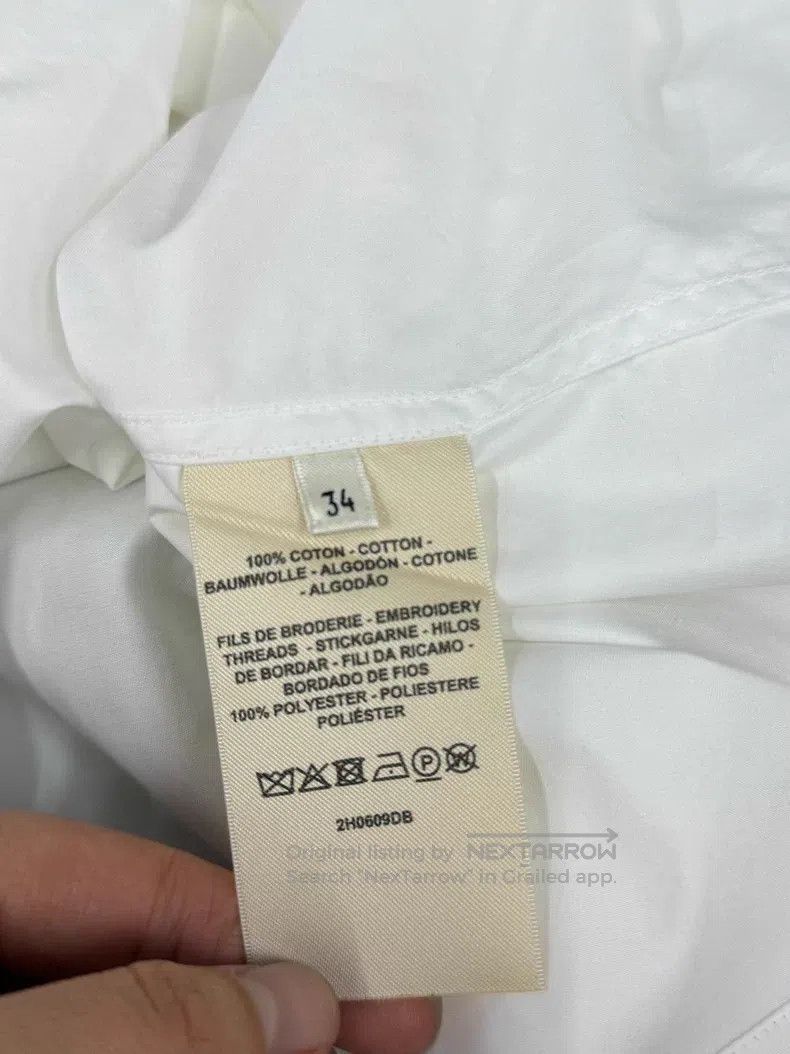 Hermes Hermes White Design Shirt Size XXS / US 00 / IT 34 - 5 Thumbnail