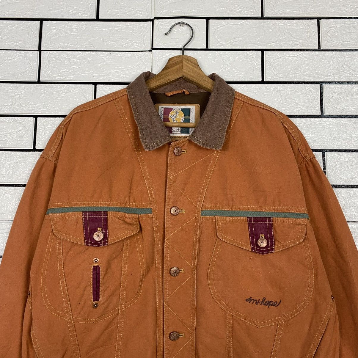 Japanese Brand 🔥CROPPED HUNTING JACKET DUCK CANVAS MACHOPE ISSEY MIYAKE Size US L / EU 52-54 / 3 - 3 Thumbnail