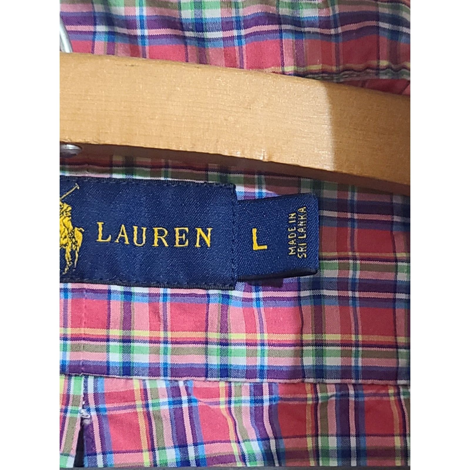 Polo Ralph Lauren Ralph Lauren Men's Shirt Button-Down Pink Plaid Size L Long Sleeve Multicolor Cotton Blends Polo Ralph Lauren Shirt Men Casual Myriad Size US L / EU 52-54 / 3 - 4 Thumbnail