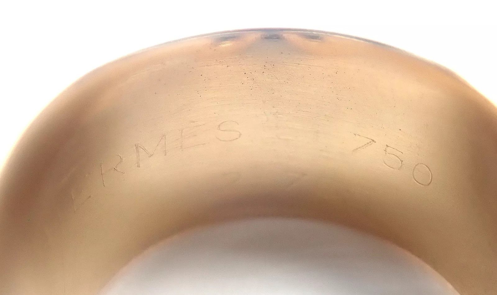 Hermes Hermes 18k Yellow Gold Diamond Horse bit Wide Band Ring Size ONE SIZE - 10 Thumbnail