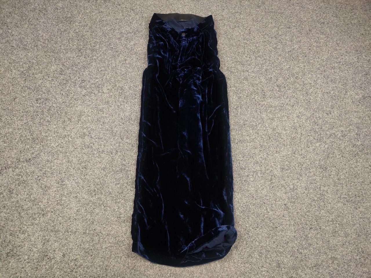 Roberto Collina Roberto Collina Italy Design Velour Wide Leg Dark Blue Pants Size 27" / US 4 / IT 40 - 2 Thumbnail