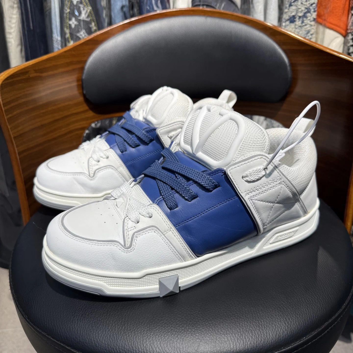Valentino Valentino Open Skate White Blue Pangding 42.5 Size US 9.5 / EU 42-43 - 1 Thumbnail