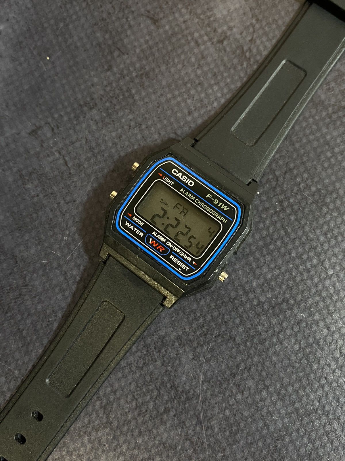 Casio Casio F-91W Classic Digital Black Strap Watch Japanese Brand Size ONE SIZE - 6 Thumbnail