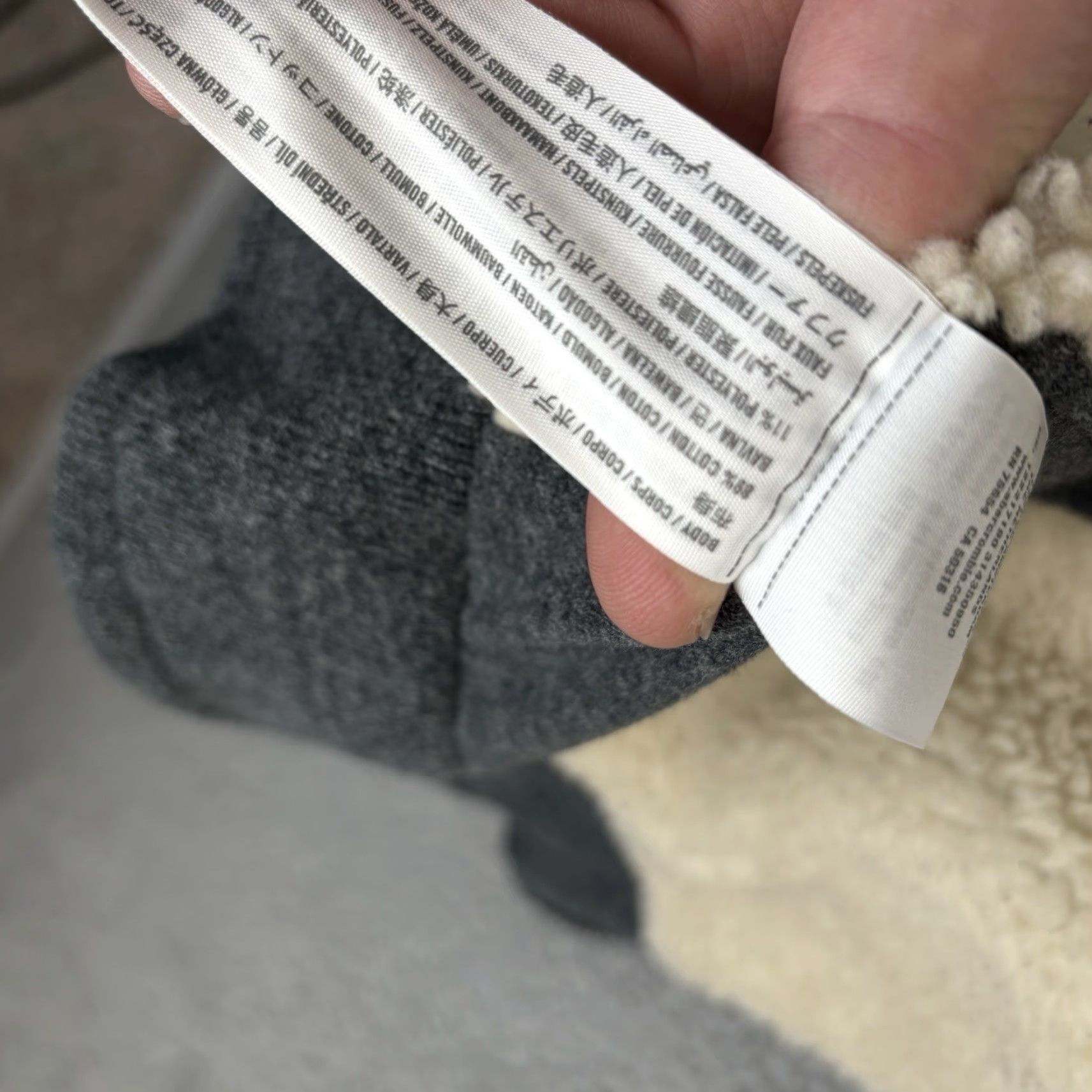 Abercrombie & Fitch Abercrombie & Fitch Hoodie Mens Medium Gray Sherpa Lined Spellout Jacket Y2K Size US M / EU 48-50 / 2 - 5 Thumbnail
