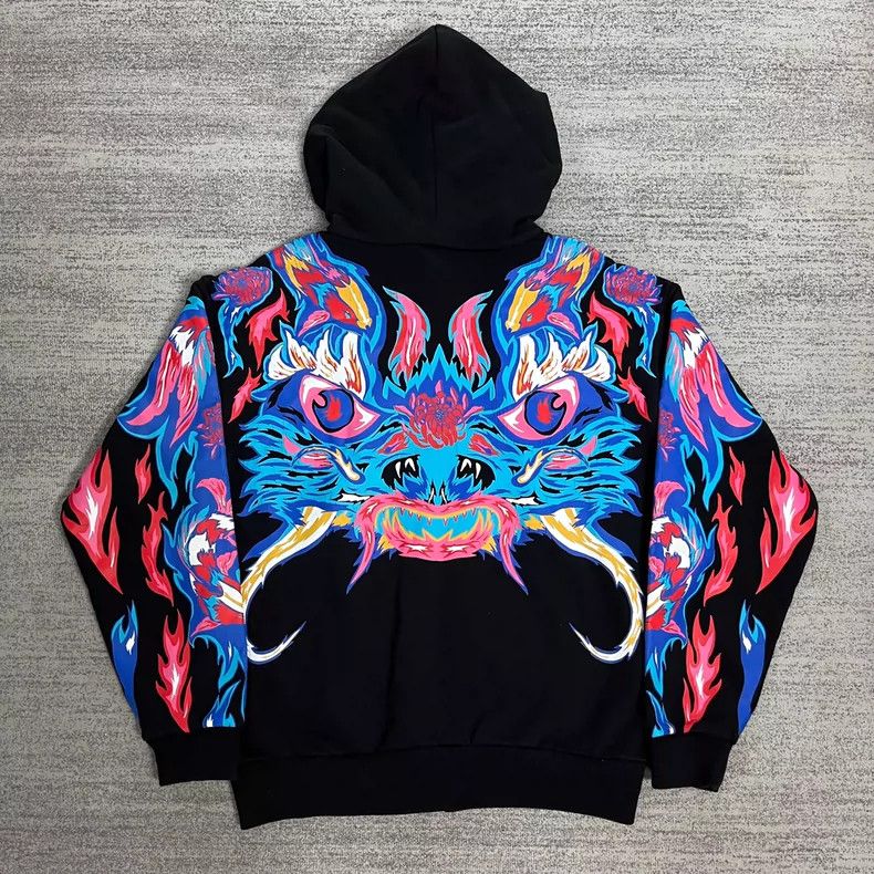 Givenchy Givenchy Black Print Hooded Zip-Up Jacket Size US S / EU 44-46 / 1 - 2 Thumbnail