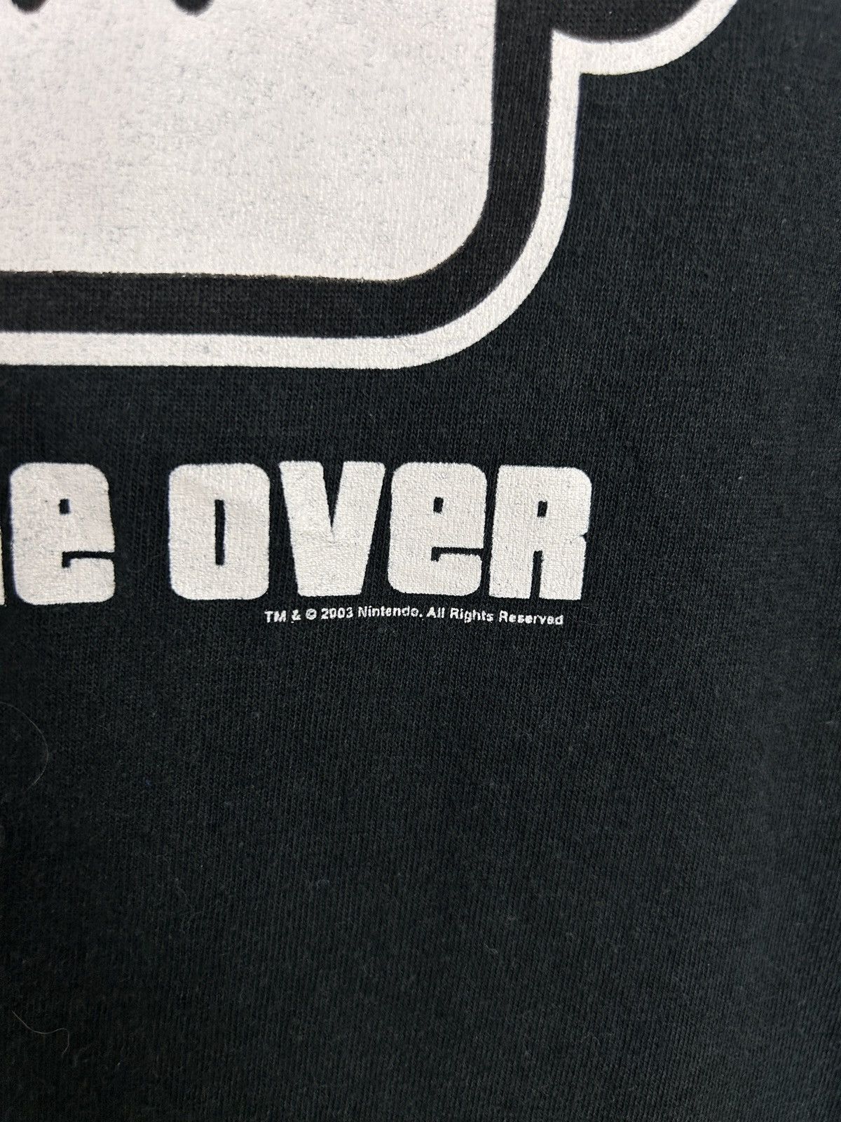 Nintendo 00s Vintage 2003 Mario Game Over Mushroom T-Shirt In Black Size US L / EU 52-54 / 3 - 3 Thumbnail