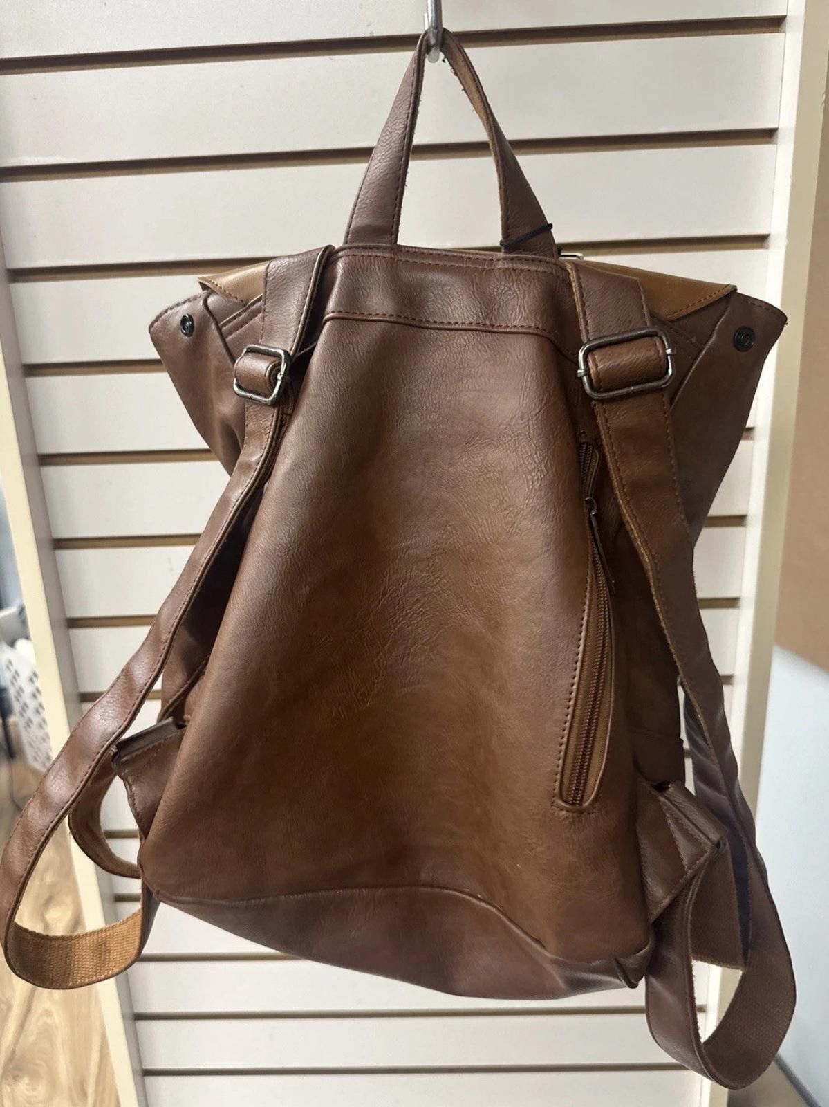 Other LXY Vegan Leather Laptop Backpack Book Bag Adjustable Straps Size ONE SIZE - 2 Thumbnail