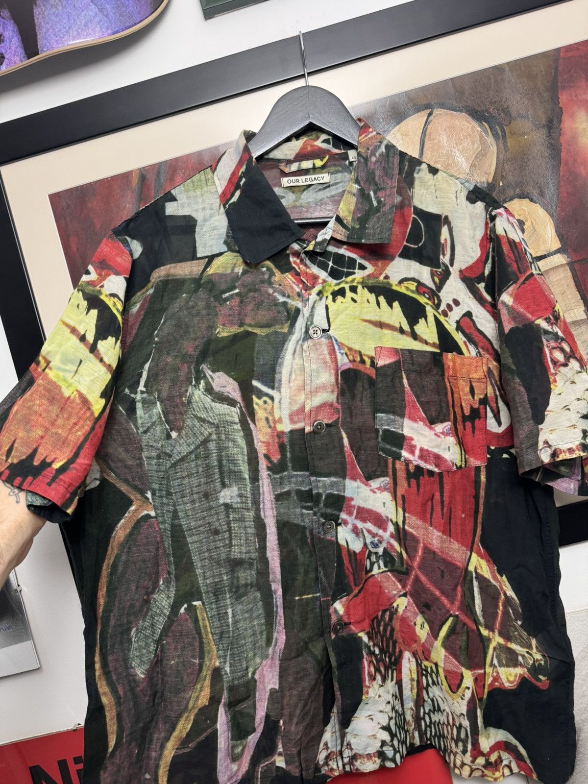 Our Legacy Our Legacy Box Shirt Fullprint Peace Crowd Avant Garde Rare Size US M / EU 48-50 / 2 - 3 Thumbnail