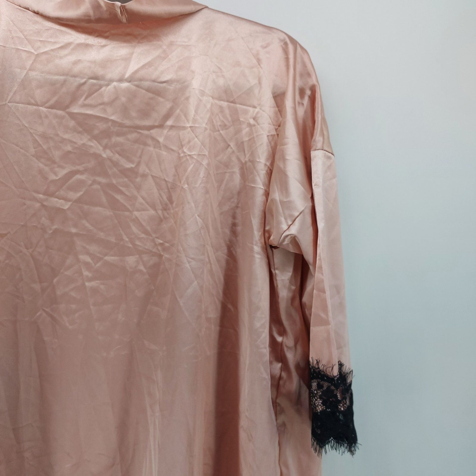 Other Blush Pink Womens Medium Coral Drawstring Robe Women's Black Size M / US 6-8 / IT 42-44 - 11 Thumbnail