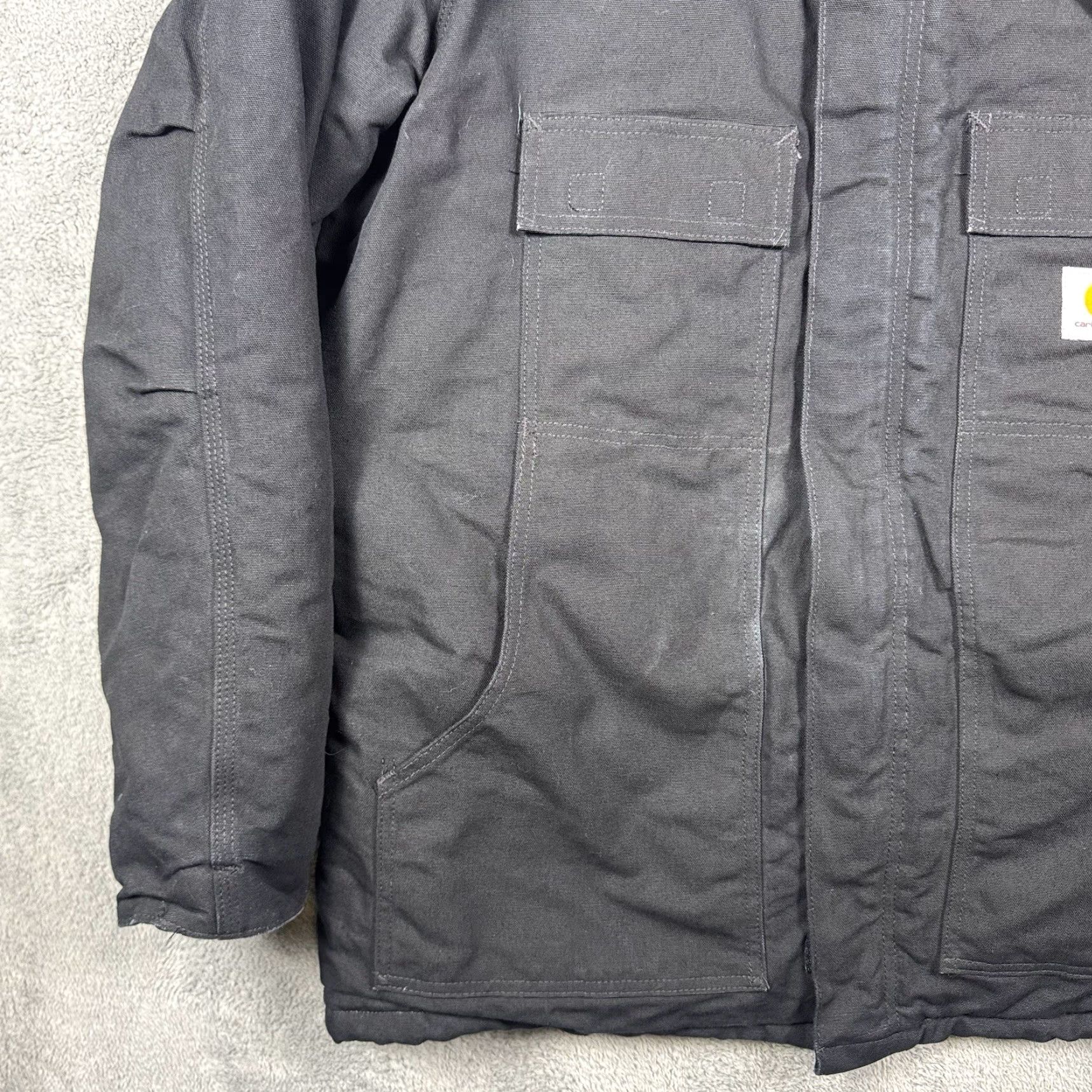 Carhartt VINTAGE Carhartt Jacket Mens XLT USA Made Detroit Canvas Quilted Arctic C003-BLK Size US XL / EU 56 / 4 - 2 Thumbnail