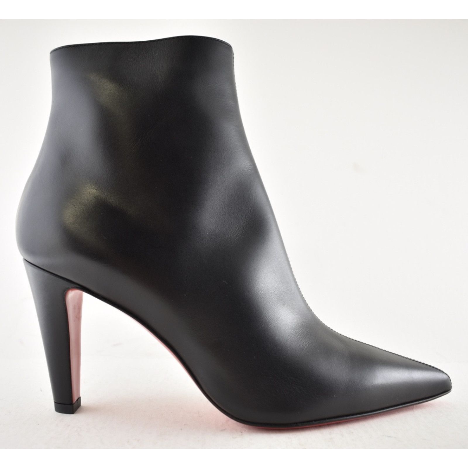 Christian Louboutin Christian Louboutin Vibella Booty 85 Black Leather Bootie 38 Size US 8 / IT 38 - 2 Thumbnail