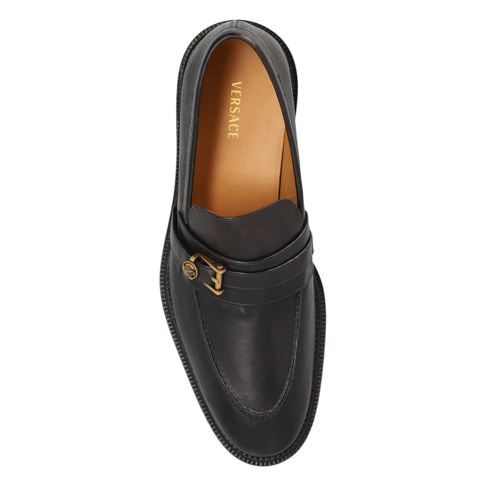 Versace VERSACE Brown Leather Loafers New & Authentic (Men's size:US Size US 6 / EU 39 - 4 Thumbnail