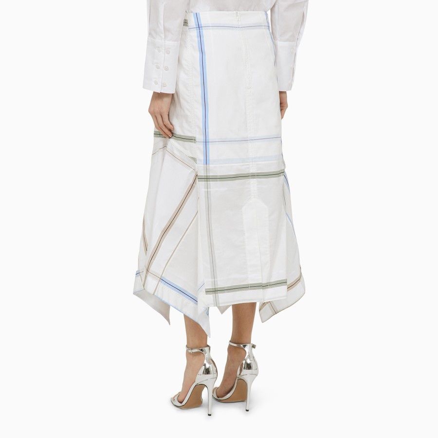 Bottega Veneta o1d2blof0824 Midi Skirt in White Size 27" / US 4 / IT 40 - 5 Thumbnail