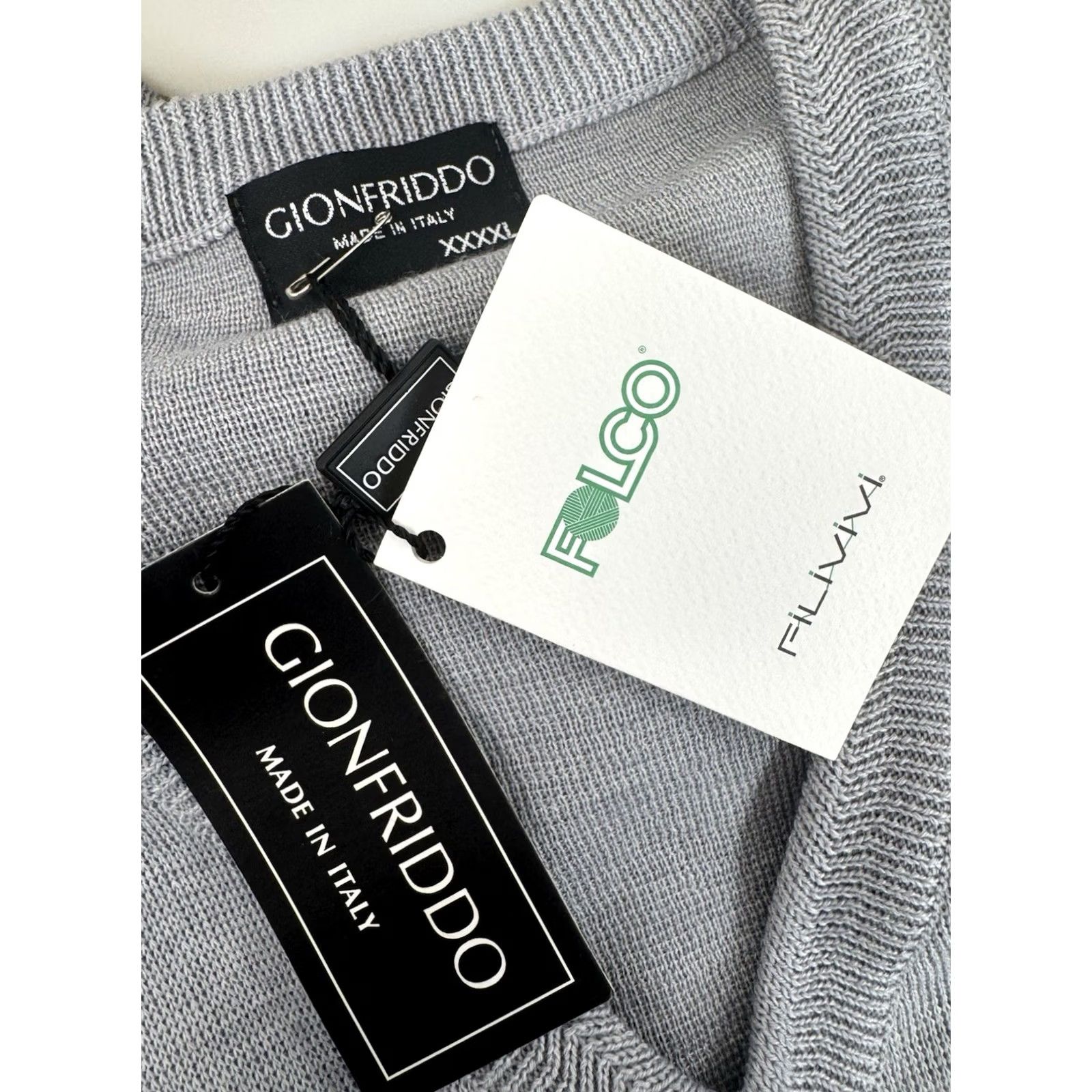 Vintage GIONFRIDDO Sweater Vest 4XL Merino Wool Blend V-Neck Men Gray Italy Knit Wool Vest Mens 4XL Size US XXL / EU 58 / 5 - 3 Thumbnail