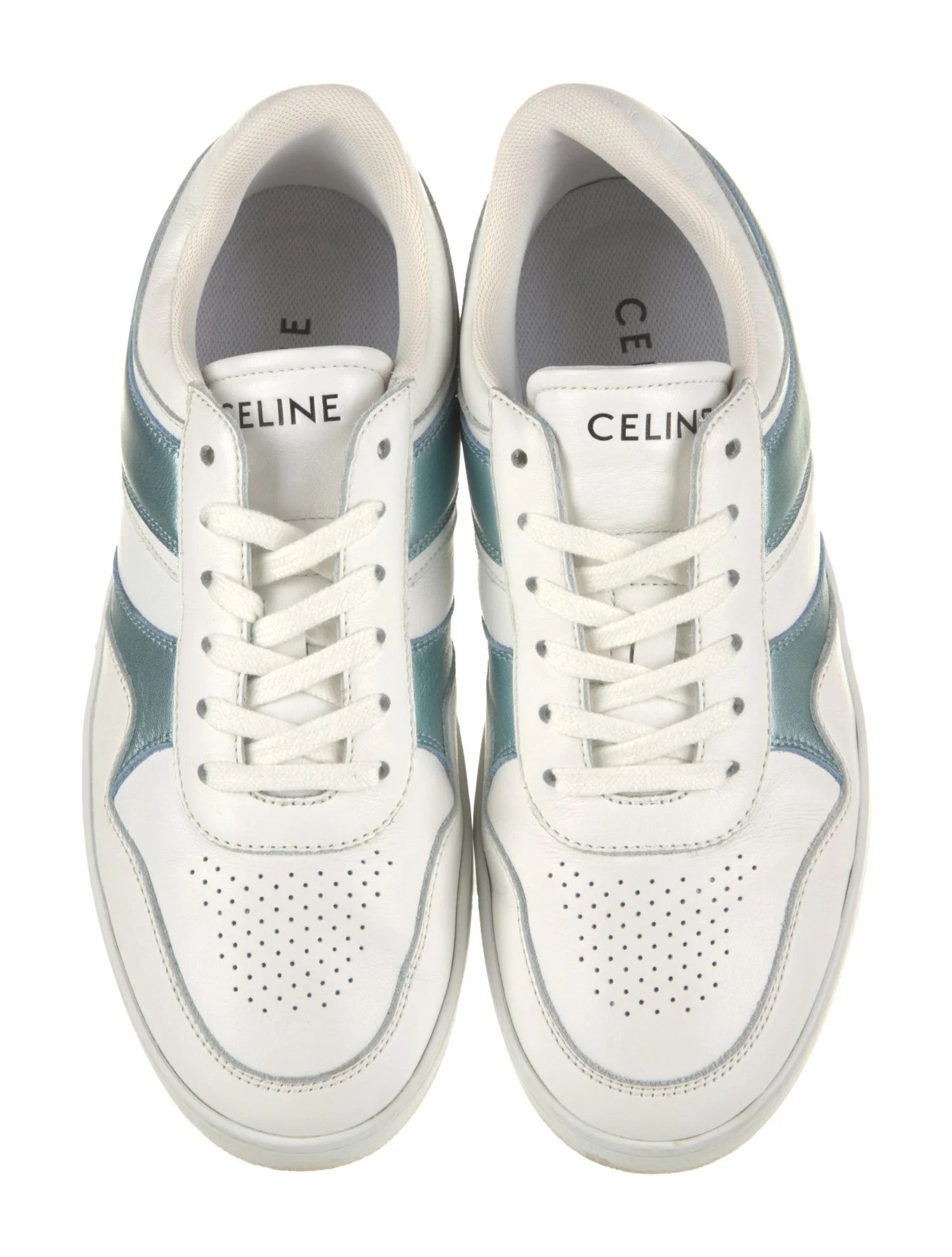 Celine o1bcso1str0724 Low Wave Lace up Sneaker Light Blue Size US 8 / IT 38 - 3 Thumbnail