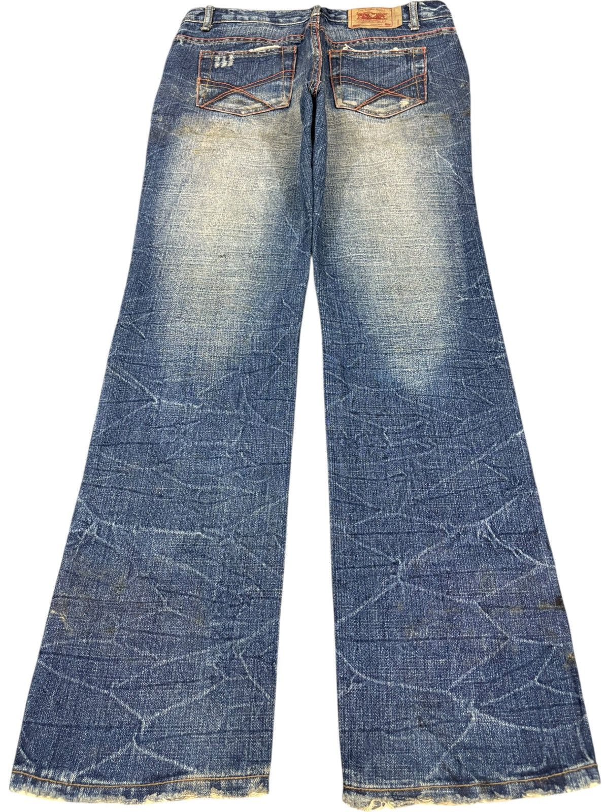 Japanese Brand Vintage Japanese Brand Crack Mud Wash Distressed Loose Jeans Size US 31 - 2 Thumbnail