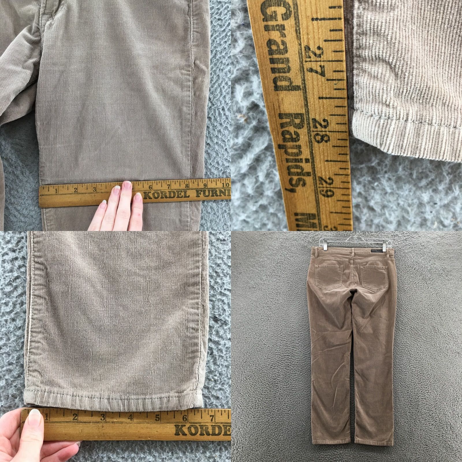Calvin Klein Calvin Klein Corduroy Straight Pants Womens 8x30 Beige Mid Rise Casual Size 30" / US 8 / IT 44 - 8 Thumbnail