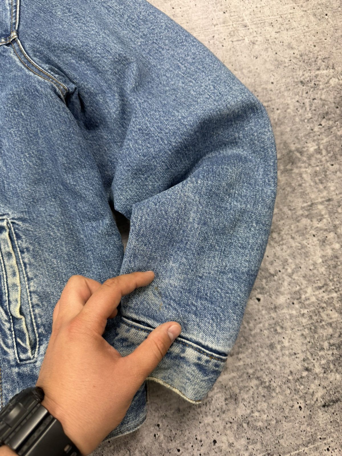 Levi's Levi’s Vintage Stonewashed Blue Denim Trucker Sherpa Bomber Size US XL / EU 56 / 4 - 6 Thumbnail