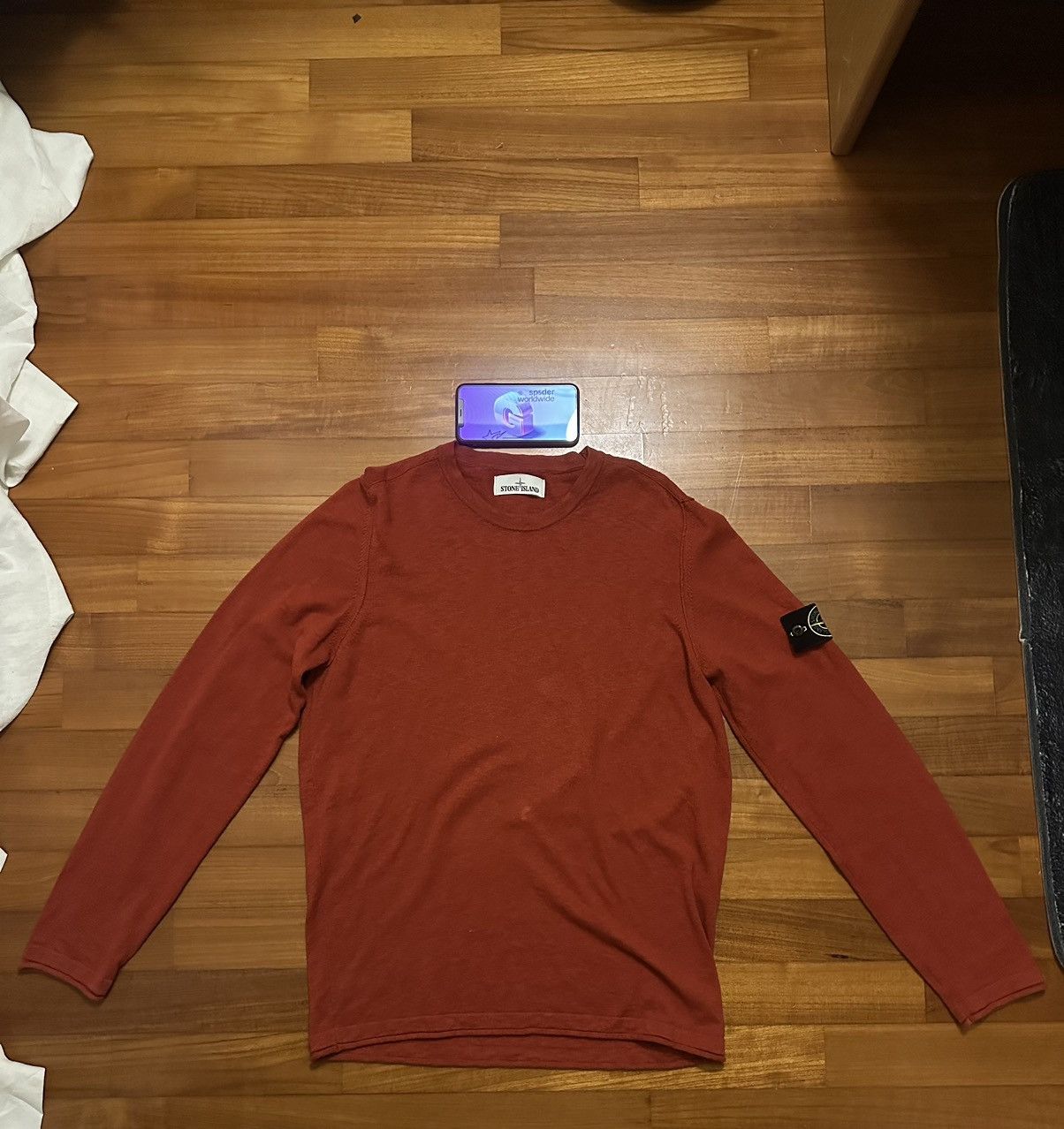image of Stone Island Sweater in Red, Men's (Size Large)