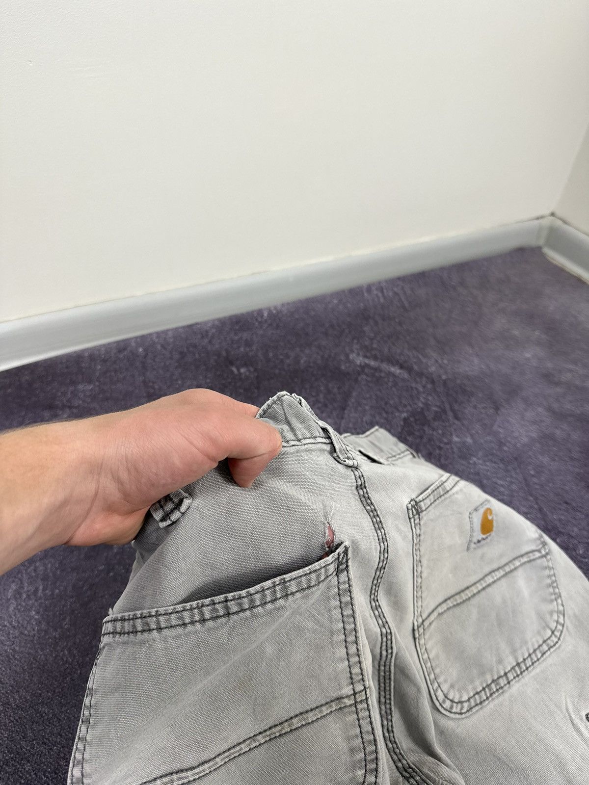 Carhartt Vintage Carhartt Faded Grey American Baggy USA Work Pants Size US 32 / EU 48 - 7 Thumbnail