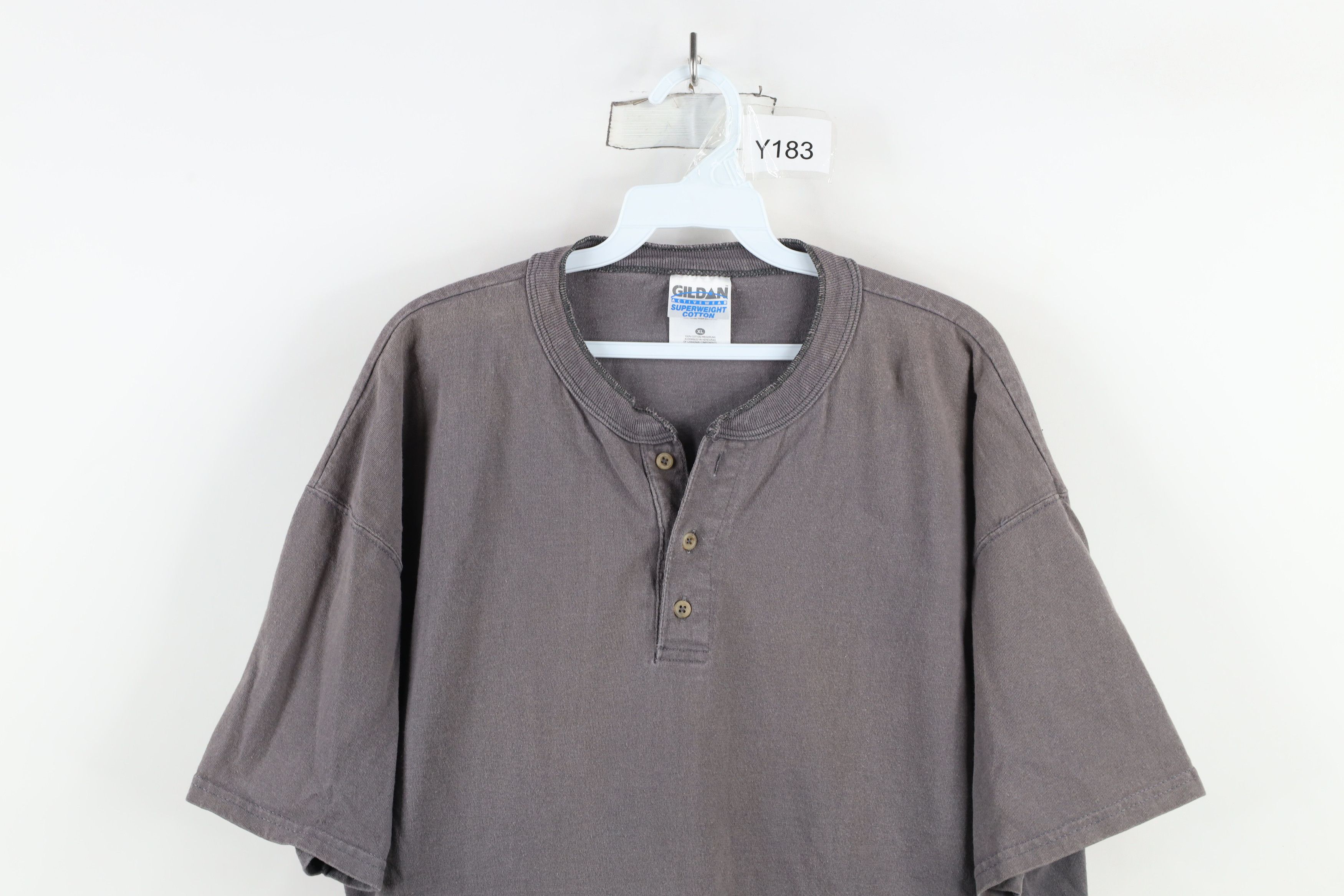 Vintage Vintage 90s Streetwear Heavyweight Cotton Henley T-Shirt Size US XL / EU 56 / 4 - 2 Thumbnail