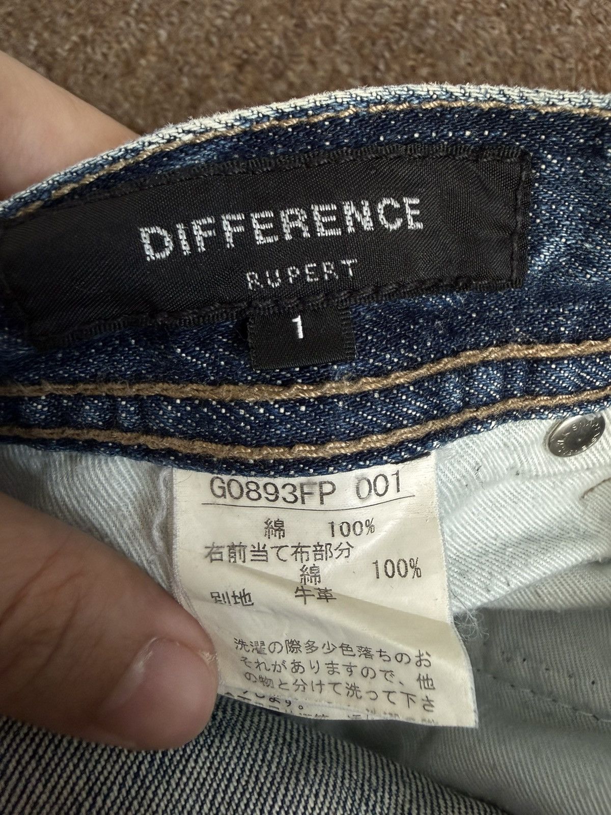 Japanese Brand Vintage Difference Rupert Ripped Denim Jeans Size 28" / US 6 / IT 42 - 8 Thumbnail