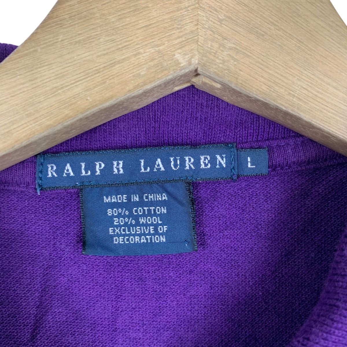 Polo Ralph Lauren Vintage POLO RALPH LAUREN Pony Patchwork Wool Tee Shirt Top Size L / US 10 / IT 46 - 7 Thumbnail