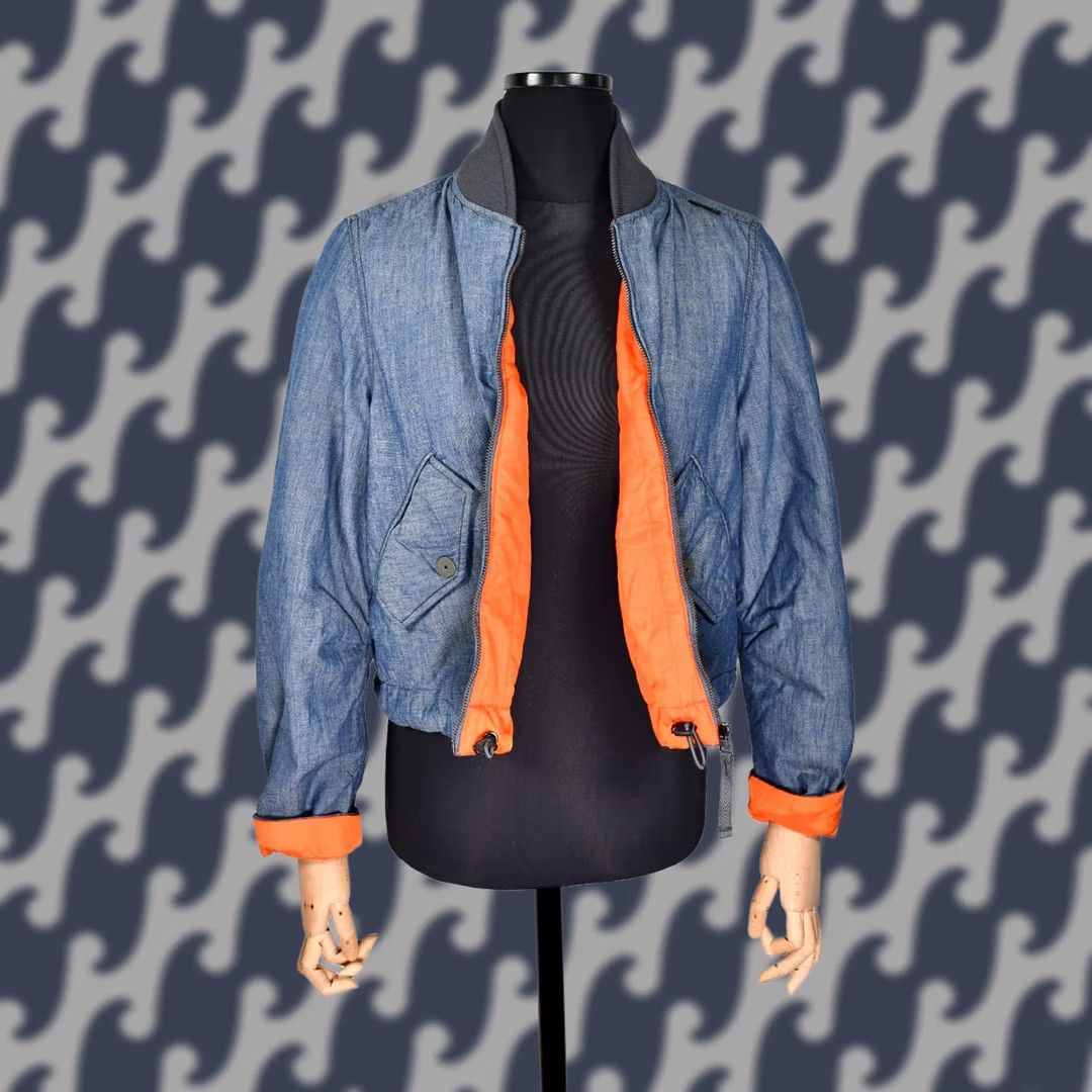 G-Star G-Star Raw Jacket Women's S Chambray Indigo Padded Drawstring Bomber Imperial Chambray Indigo Jacket Women S Size S / US 4 / IT 40 - 1 Thumbnail