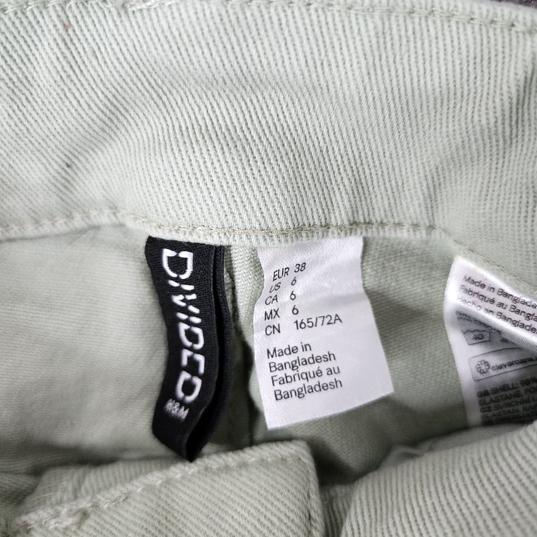 Vintage Divided Jeans Womens 98% Cotton Green Flared Size 6 Size 28" / US 6 / IT 42 - 3 Thumbnail