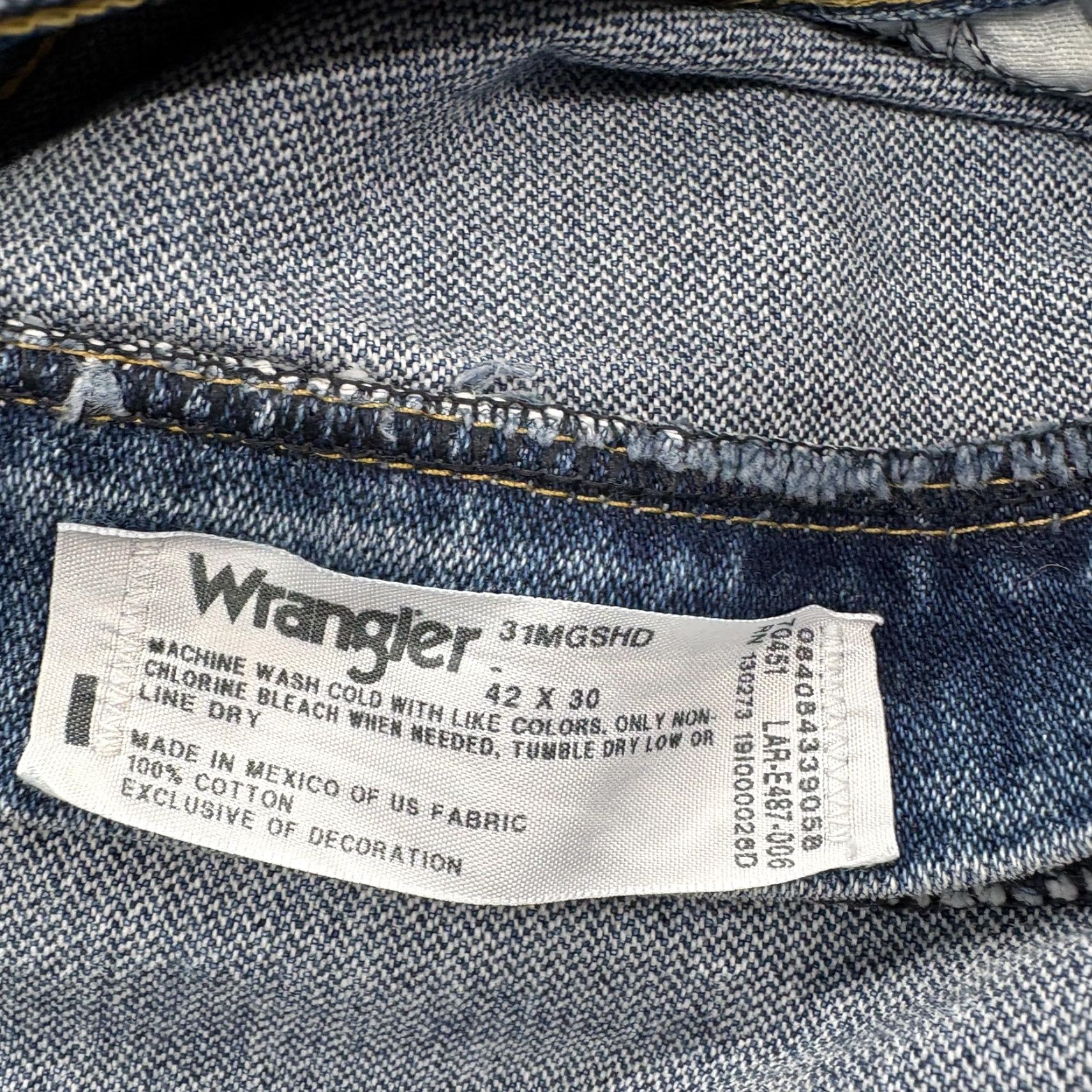 Wrangler Wrangler George Strait Jeans Mens 42x30 Blue Straight Western Cowboy Denim Jeans Mens 42 Regular Inseam 30 In Western Cowboy Size US 42 / EU 58 - 5 Thumbnail