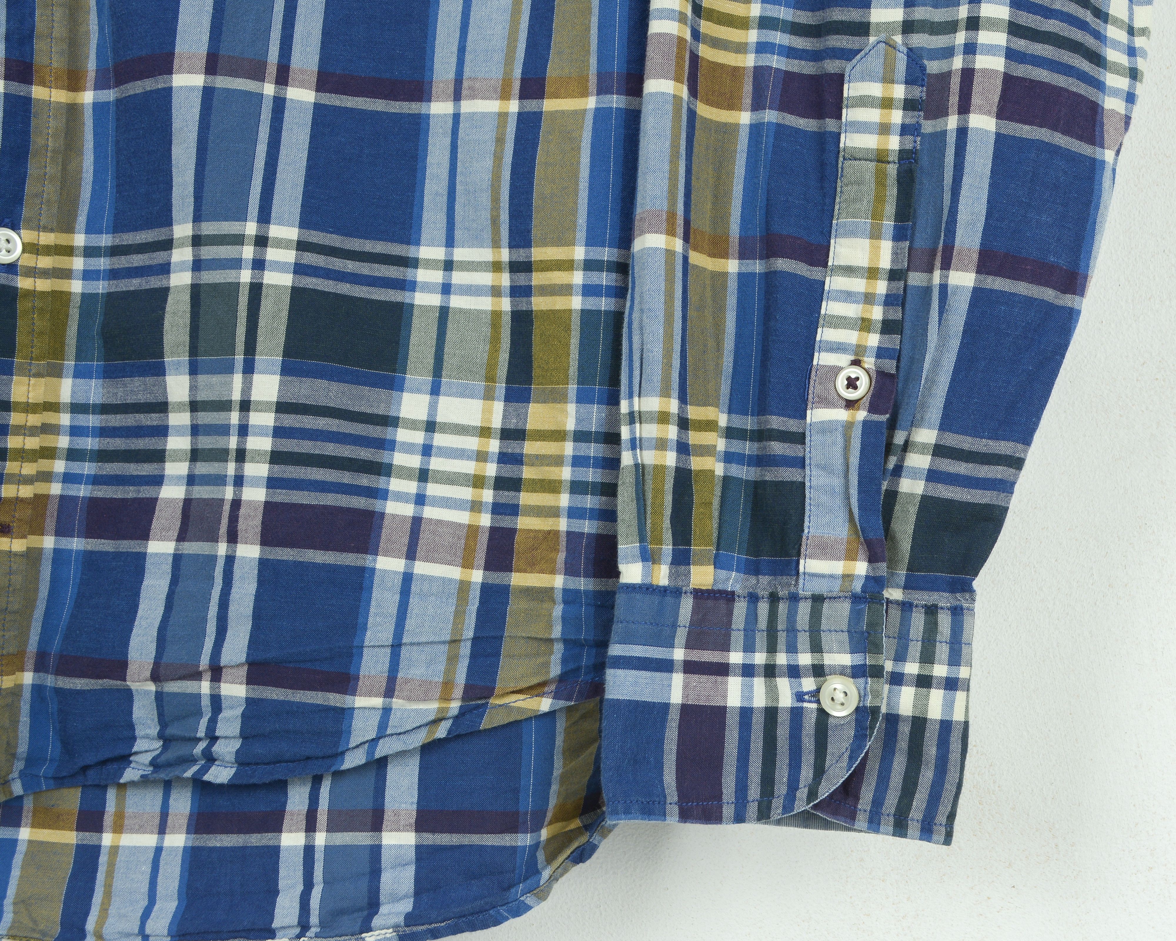 Tommy Hilfiger New York Fit Casual Shirt Long Sleeved Blue Check Cotton Size US L / EU 52-54 / 3 - 4 Thumbnail