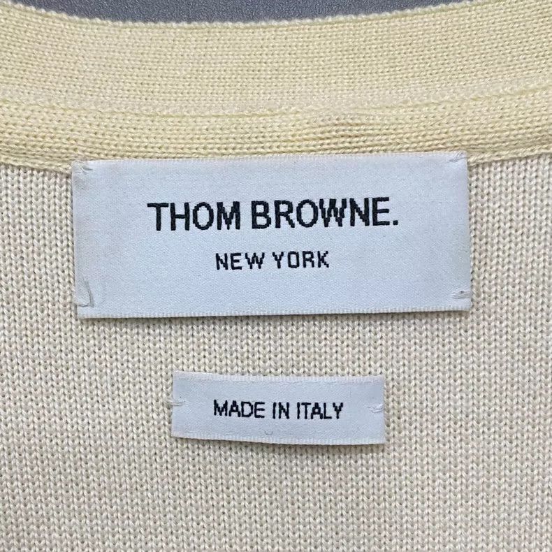 Thom Browne Thom Browne Light yellow dolphin cardigan Size S / US 4 / IT 40 - 4 Thumbnail