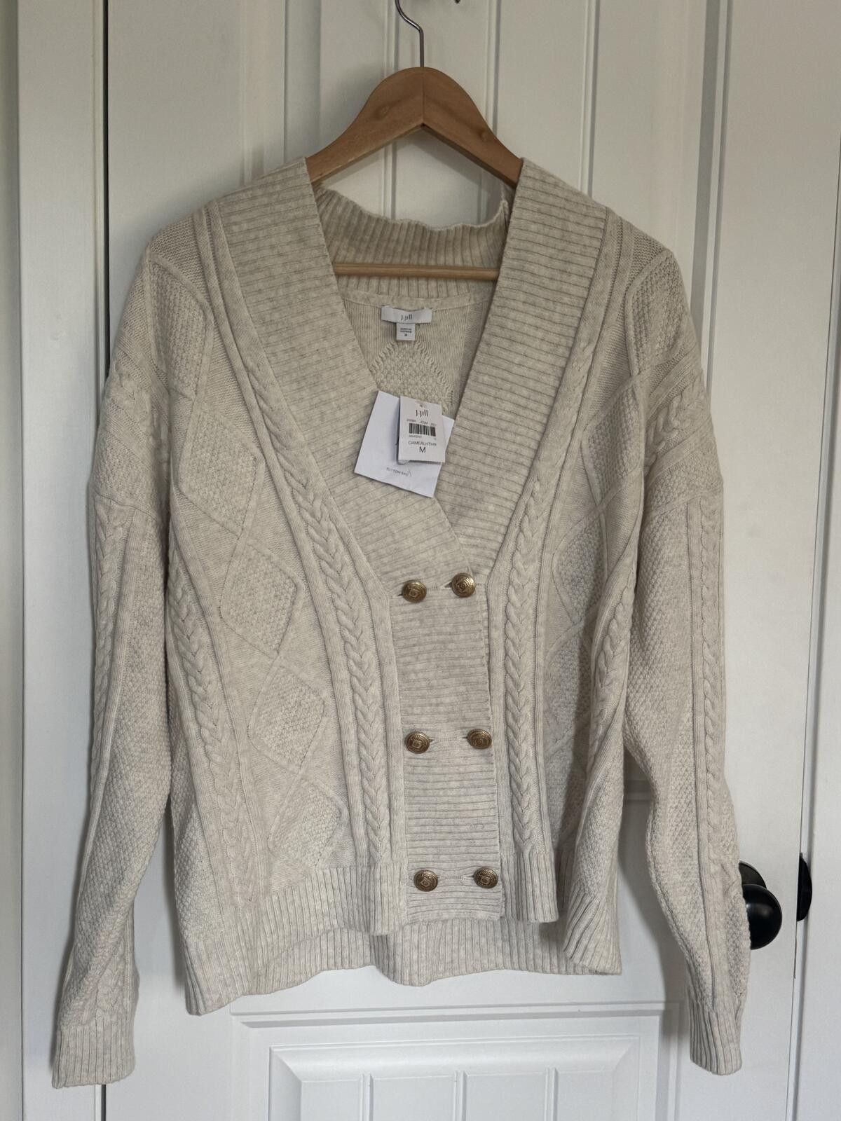 Other Talbots NWT Medium Cream Cable Knit Cardigan Size M / US 6-8 / IT 42-44 - 1 Thumbnail
