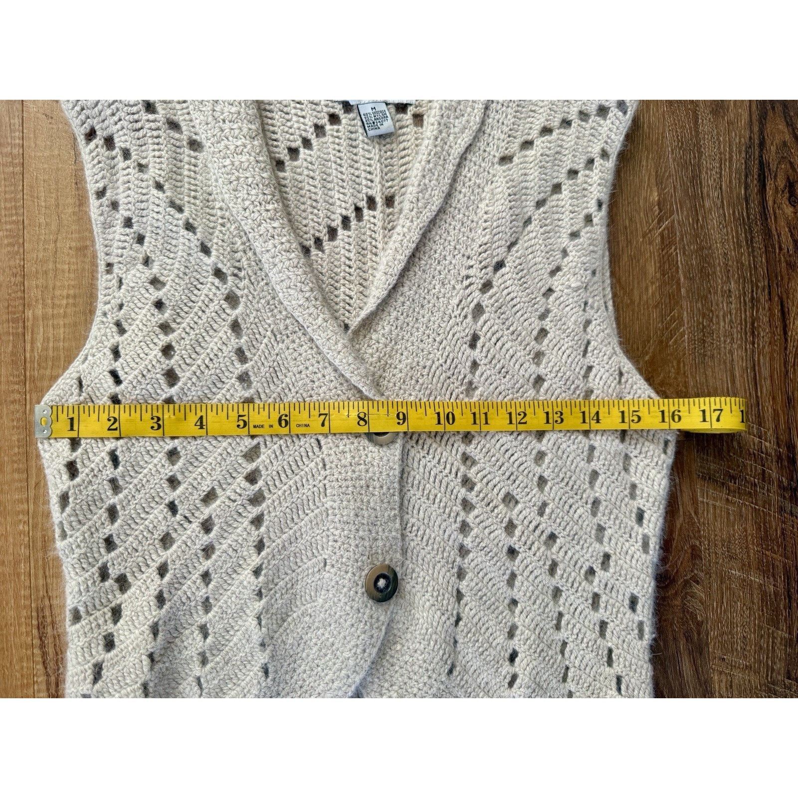 Other CAbi Sweater Vest Angora Blend Knit Ecru Women’s Sz Medium Size M / US 6-8 / IT 42-44 - 4 Thumbnail