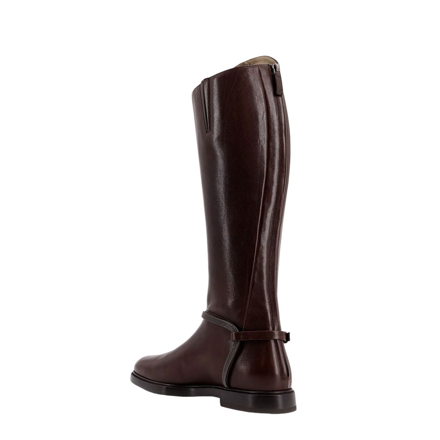 Brunello Cucinelli BRUNELLO CUCINELLI $2600 Brown Leather Boots New & Authentic Size US 7 / IT 37 - 5 Thumbnail