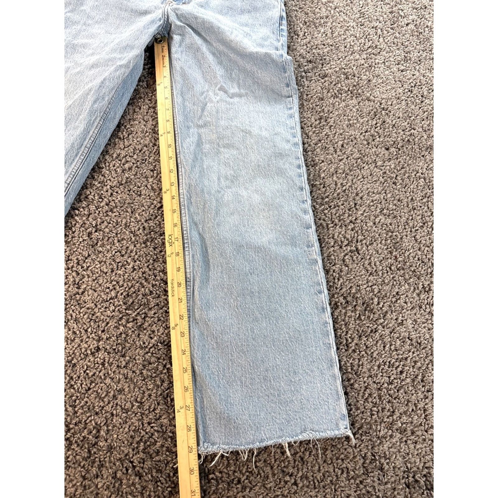 Abercrombie & Fitch Abercrombie & Fitch Jeans The '90s Straight Ultra High Rise Distressed 28 Blue 5-Pocket Denim Women Regular Rise High Rise Jeans 28 in Inseam 29 in Size 28" / US 6 / IT 42 - 2 Thumbnail
