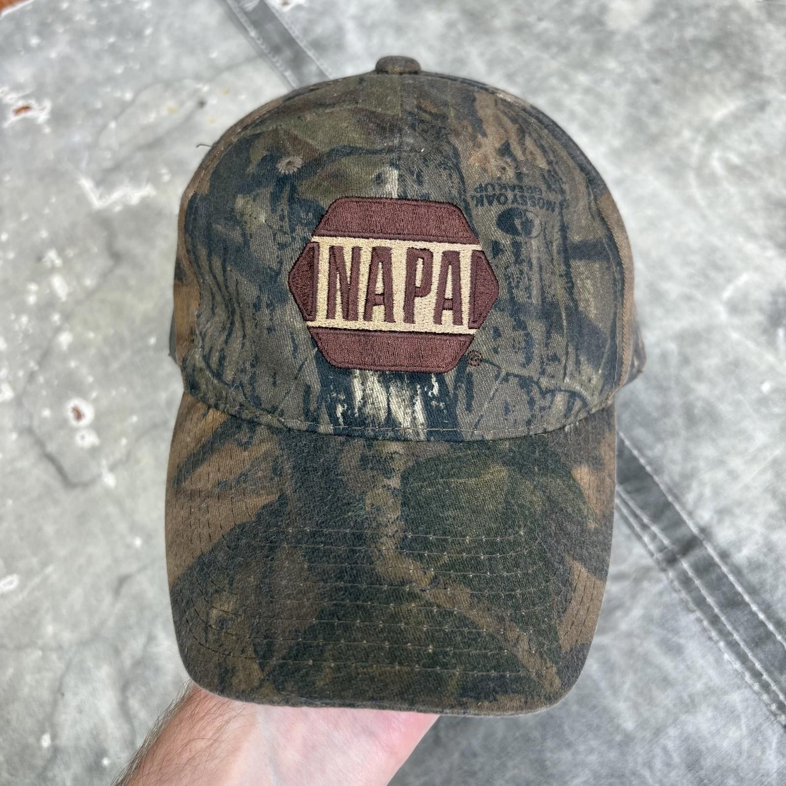 Mossy Oaks Vintage Y2K NAPA Mossy Oak Break Up Camo Cars Grunge Hat Size ONE SIZE - 1 Thumbnail