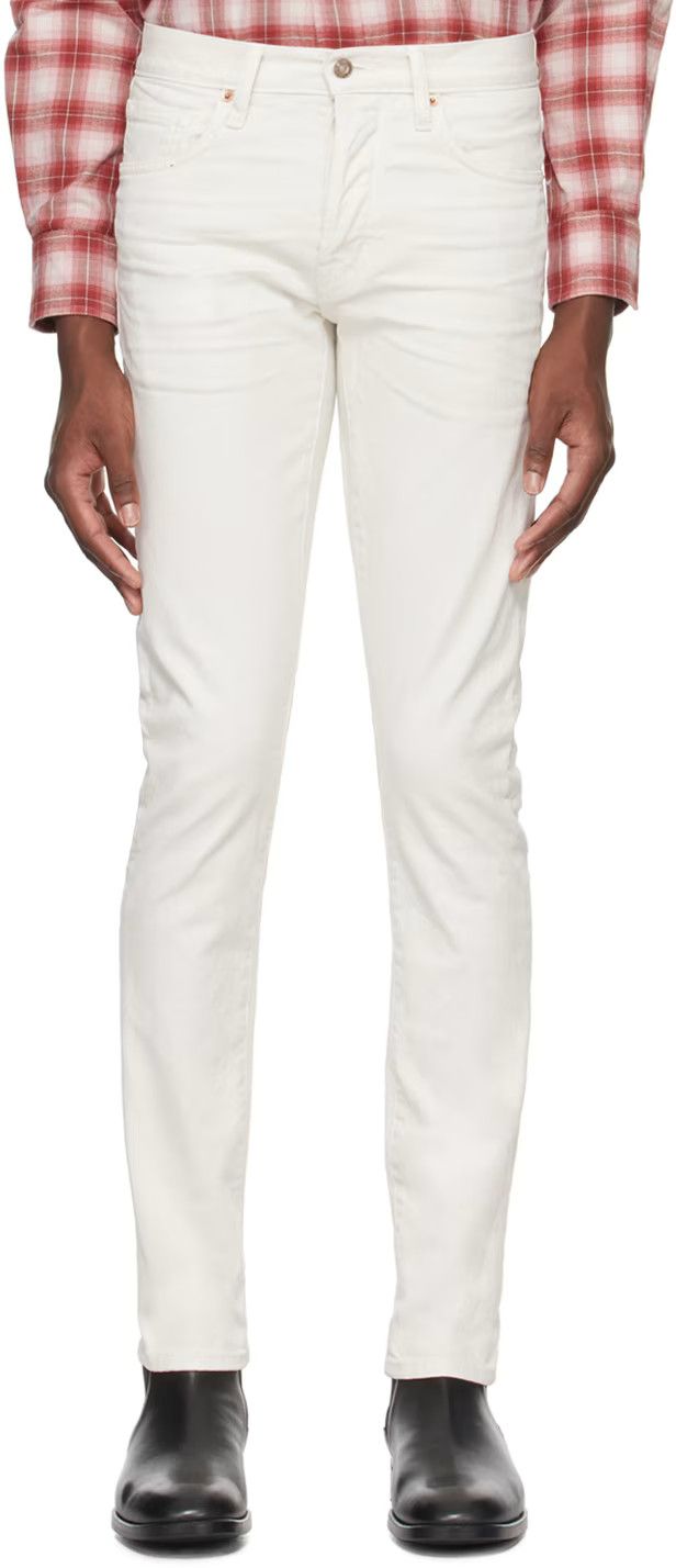 Tom Ford TOM FORD Off-White Selvedge Slim-Fit Jeans Size US 36 / EU 52 - 4 Thumbnail