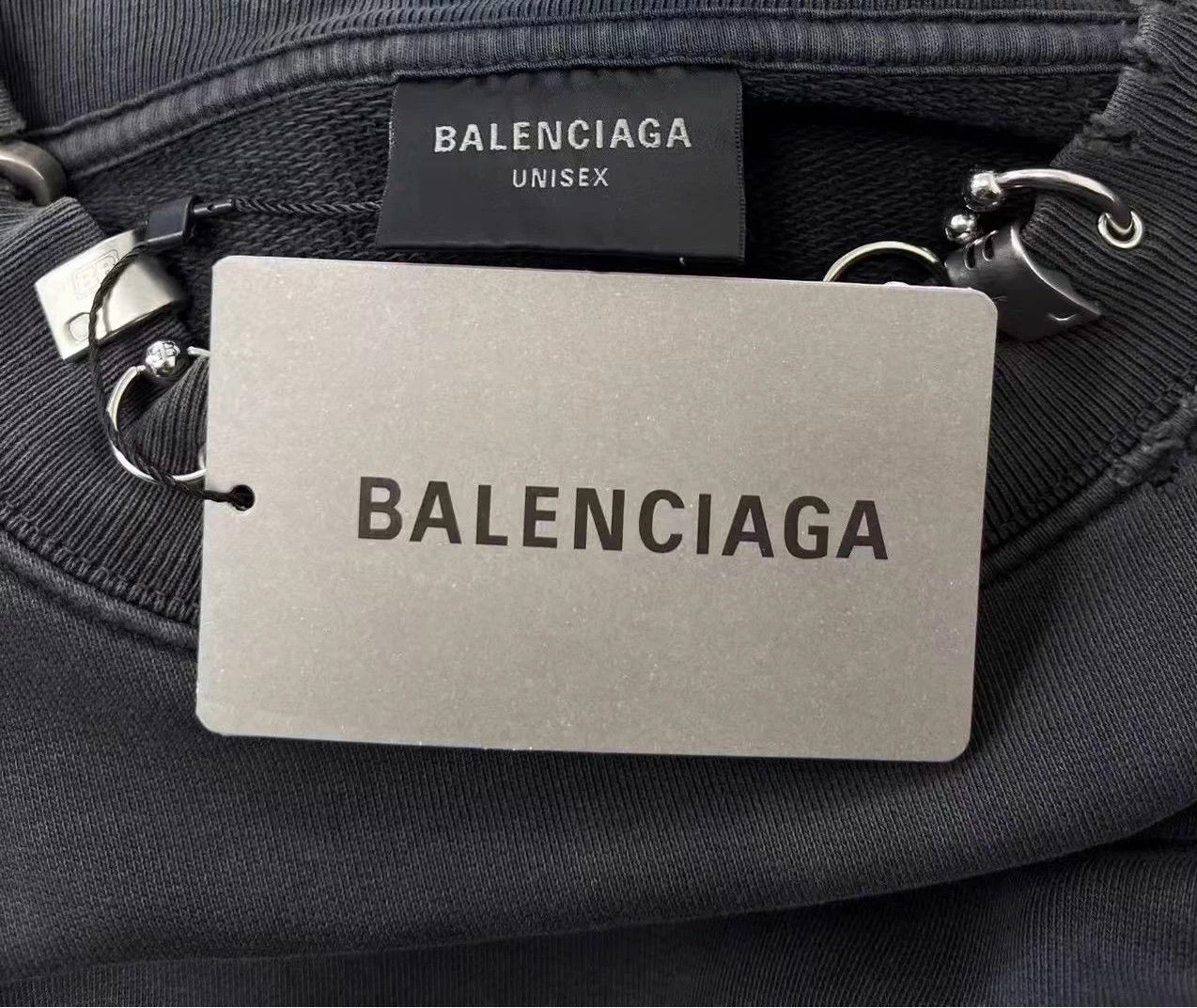 Balenciaga Balenciaga unisex oversize perforated metal crewneck Size US S / EU 44-46 / 1 - 5 Thumbnail