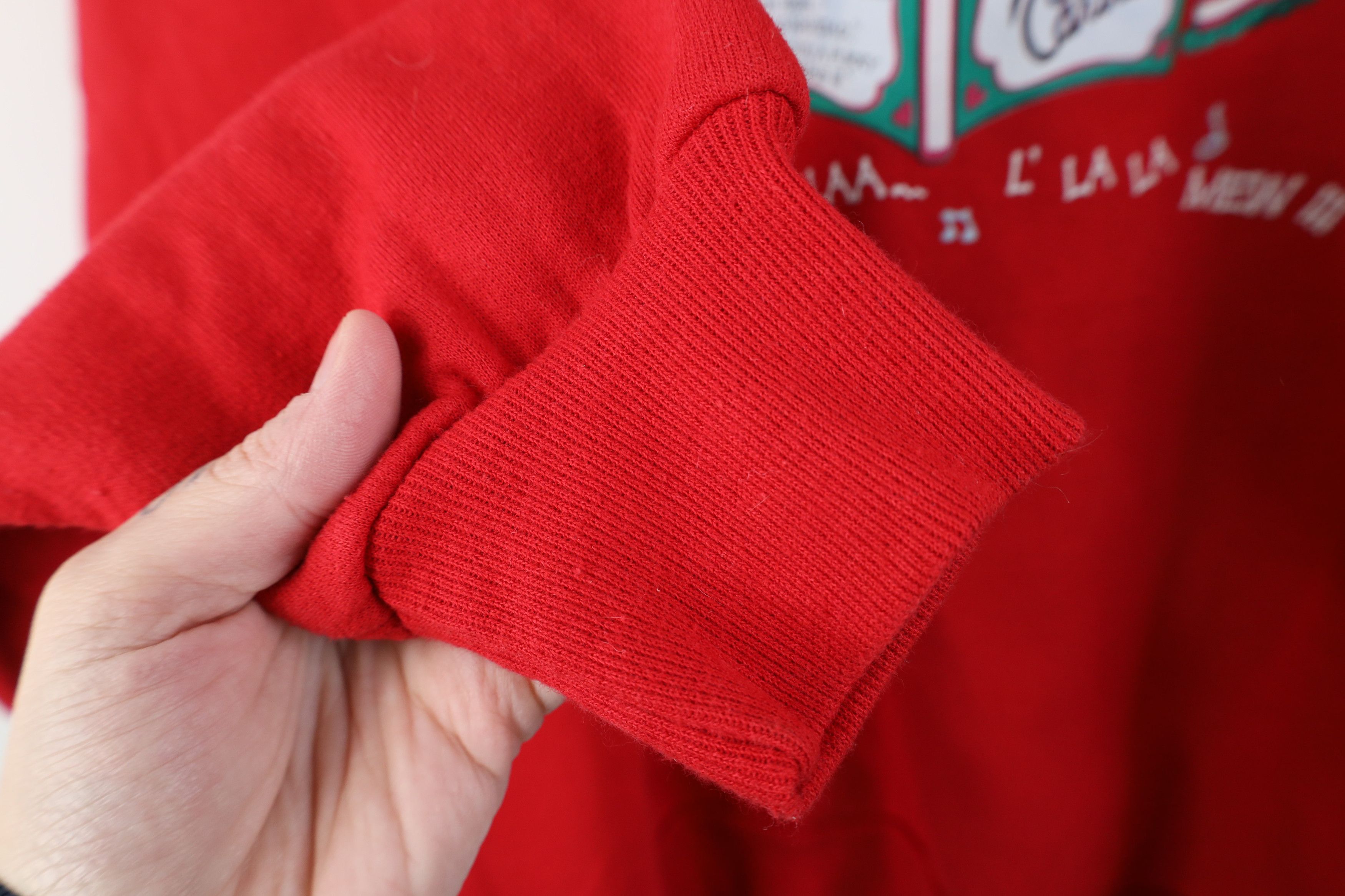 Vintage Vintage 90s Christmas Deck The Halls with Cat Sweatshirt Size M / US 6-8 / IT 42-44 - 11 Thumbnail