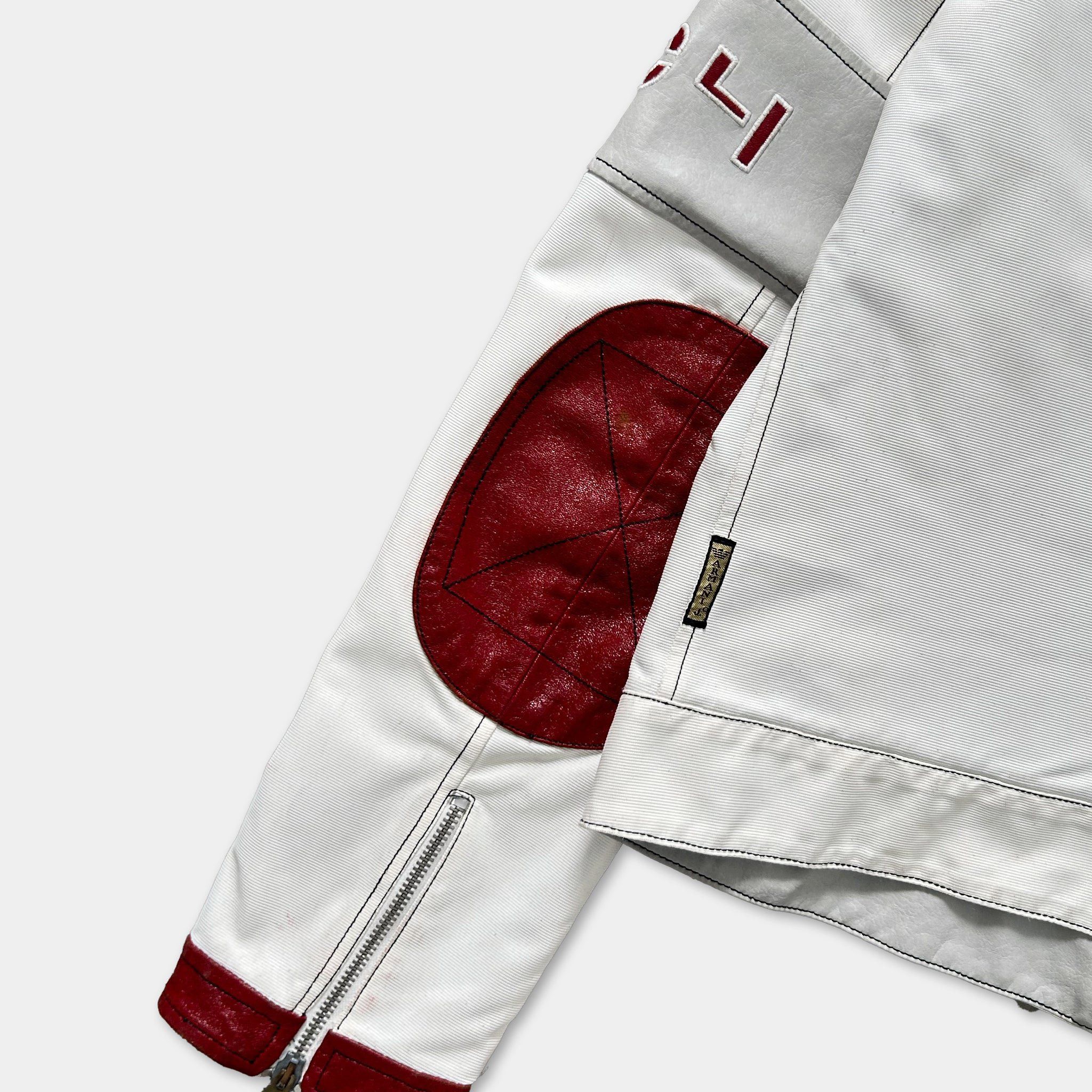 Armani Armani Jeans Racing Leather Jacket White Red Size US S / EU 44-46 / 1 - 6 Thumbnail
